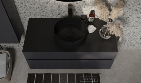 Тумба подвесная Raval Decent 100 антрацит Dec.01.100/A/RL. Образец. Распродажа