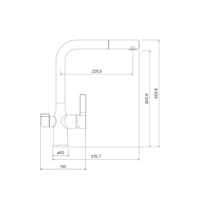 Смеситель для кухни высокий Iddis Pure PURSBFLi05 с подключением к фильтру. Акция. Распродажа Образец