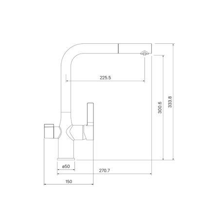 Смеситель для кухни высокий Iddis Pure PURSBFLi05 с подключением к фильтру. Акция. Распродажа Образец