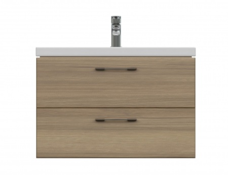 Тумба с умывальником подвесная Cersanit LARA 70 с умывальником COMO 70 орех A63415