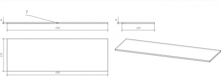 Столешница Cersanit MODUO 140, дуб BL-MOD140