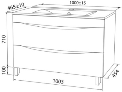 Комплект: тумба и зеркало Iddis Cloud 100 см. Акция