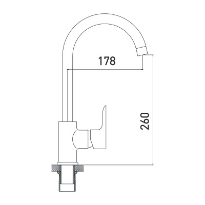 Смеситель для кухни Gross Aqua Space 3118288С-В02. Образец. Распродажа