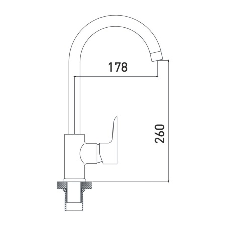 Смеситель для кухни Gross Aqua Space 3118288С-В02. Образец. Распродажа