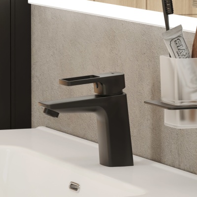 Смеситель для умывальника Iddis Bild BILBL00i01, черный