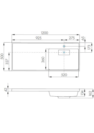 Умывальник над стиральной машиной Акватон Лондри 120 правая, белый 1A72243KLH010