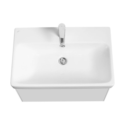 Тумба Акватон Асти 70 с умывальником Адриана 70 белый матовый/белый глянец