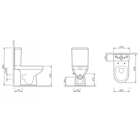 Унитаз-компакт AM.PM Spirit V2.0 FlashClean C708600WH с сиденьем 707852WH Spirit микролифт