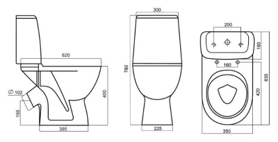 Унитаз-компакт RedBlu Origin One 818607SC