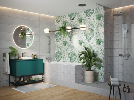 Тумба под умывальник напольная Cersanit BOTANIQUE 80 А63014, зеленая