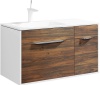 Тумба подвесная левая AQWELLA Malaga Т9/L/CD с умывальником Malaga 900L (Mal.01.09/L/CD+Mal.09.04.D-L)