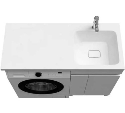 Тумба с умывальником под стиральную машину правая Iddis Optima Home 120, белая OPH12RBi95K