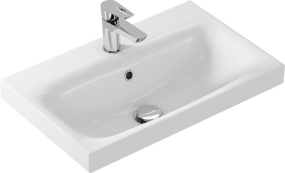 Тумба подвесная Laparet Optimum Slim 60 с умывальником Cersanit Moduo Slim 60 белый глянец LO-WCAB-60SL-01+S-UM-MOD60SL/1