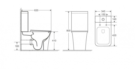 Унитаз напольный Cerutti Arno, белый CT7838