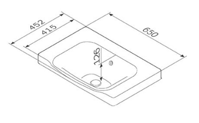 Умывальник AM.PM Like M80WCC0652WG 65 см