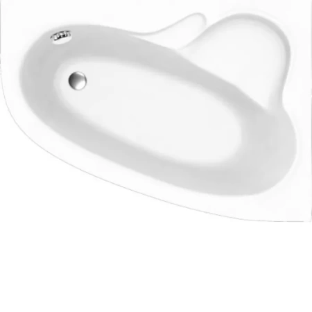 Ванна акриловая асимметричная правая с ножками, без панели Bonito Home MAYA 1700X1100 P