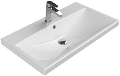 Тумба напольная Laparet Vitrum 80 с умывальником Cerastyle Elite 80 белый матовый (LV-WFCAB-80-11+VB032M22U00)