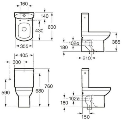 Унитаз-компакт Roca Dama Senso Compacto 7342518000 с сиденьем SENSO SLIM