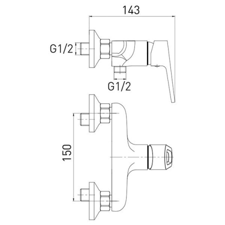 Смеситель для биде Gross Aqua Delta 5740268C-B Смеситель для биде Gross Aqua Delta 5740268C-B